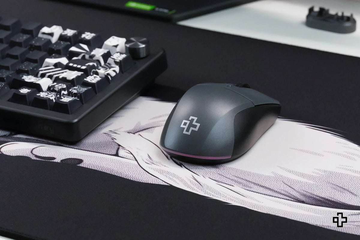 QwertyKey Flow Office vezeték nélküli Bluetooth RGB egér, fekete