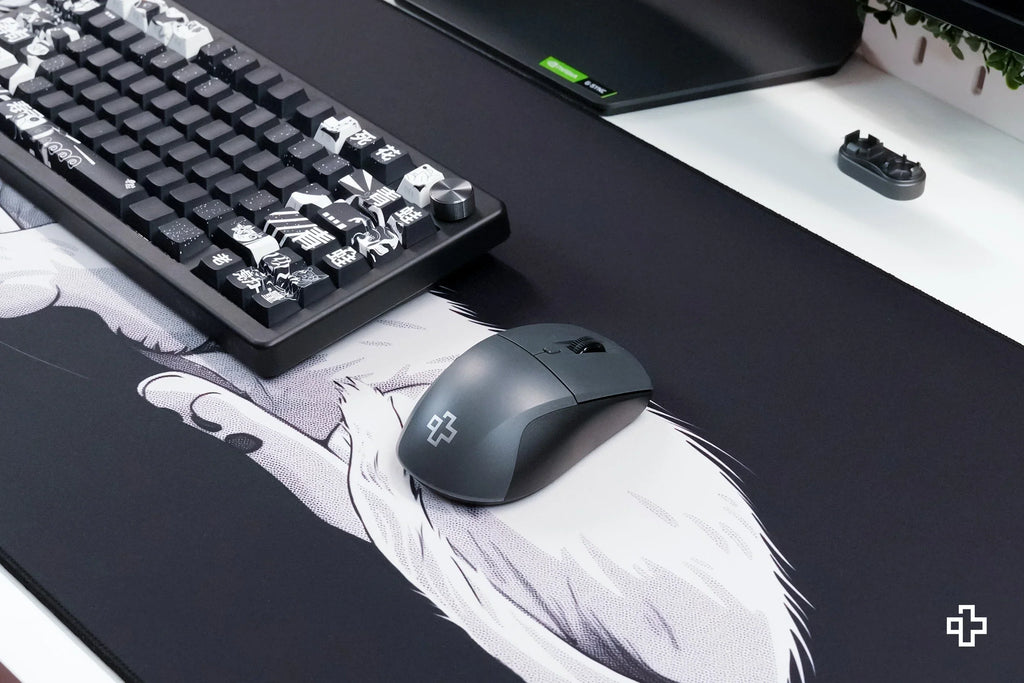 QwertyKey Flow Office vezeték nélküli Bluetooth RGB egér, fekete