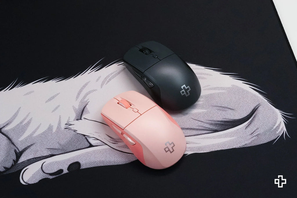 QwertyKey Flow Office vezeték nélküli Bluetooth RGB egér, rózsaszín