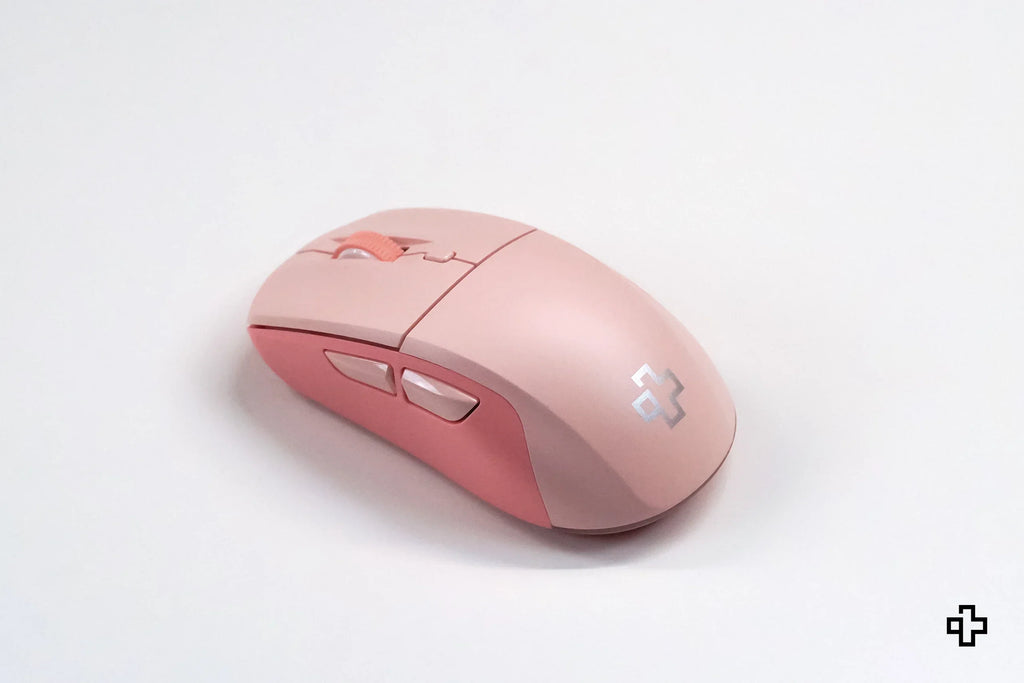 QwertyKey Flow Office vezeték nélküli Bluetooth RGB egér, rózsaszín