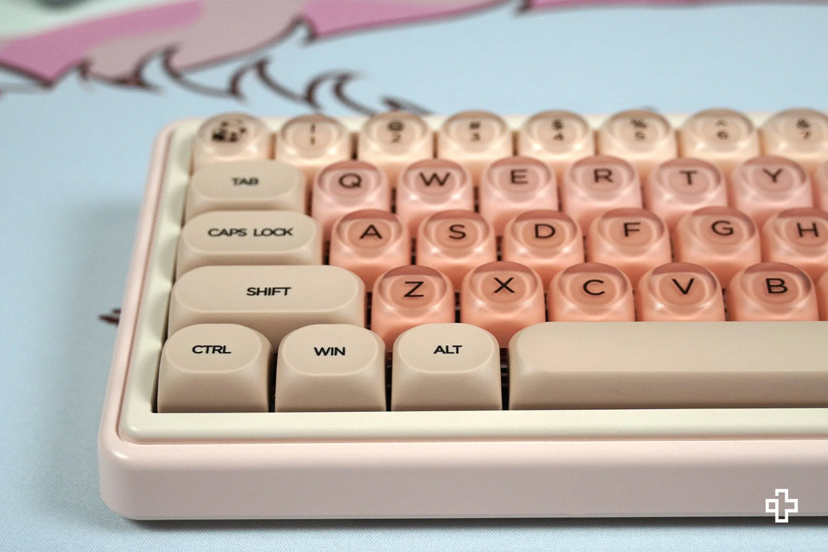 QwertyKey Peach Cream HOA profilú keycap szett