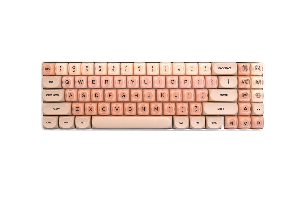 QwertyKey Peach Cream HOA profilú keycap szett