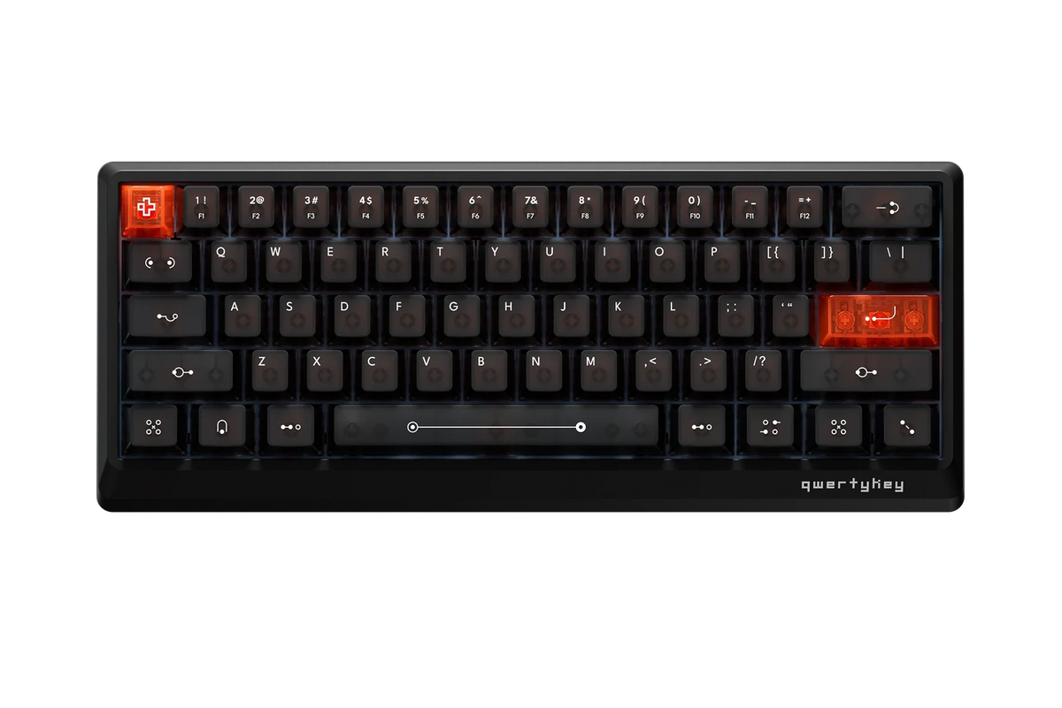 QwertyKey QK61 HE Phantom Black – mágneses Hall Effect gamer billentyűzet, Rapid Trigger, Snap Tap, Full RGB