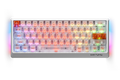 QwertyKey QK61 HE Phantom White – mágneses Hall Effect gamer billentyűzet, Rapid Trigger, Snap Tap, Full RGB