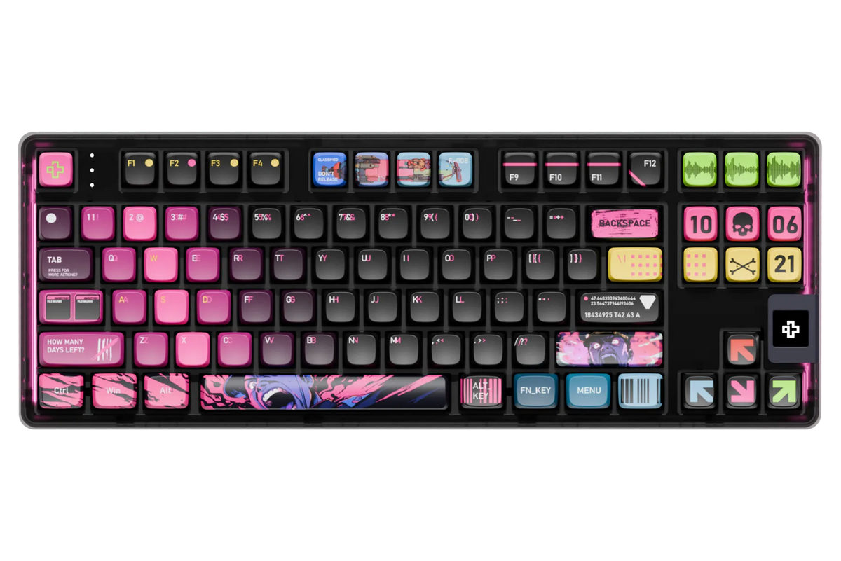 QwertyKey80 War – vezeték nélküli mechanikus gamer billentyűzet kijelzővel, hot-swap, Full RGB, QMK/VIA, gasket mount