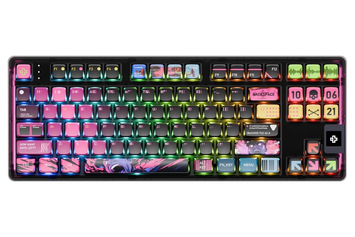 QwertyKey80 War – vezeték nélküli mechanikus gamer billentyűzet kijelzővel, hot-swap, Full RGB, QMK/VIA, gasket mount