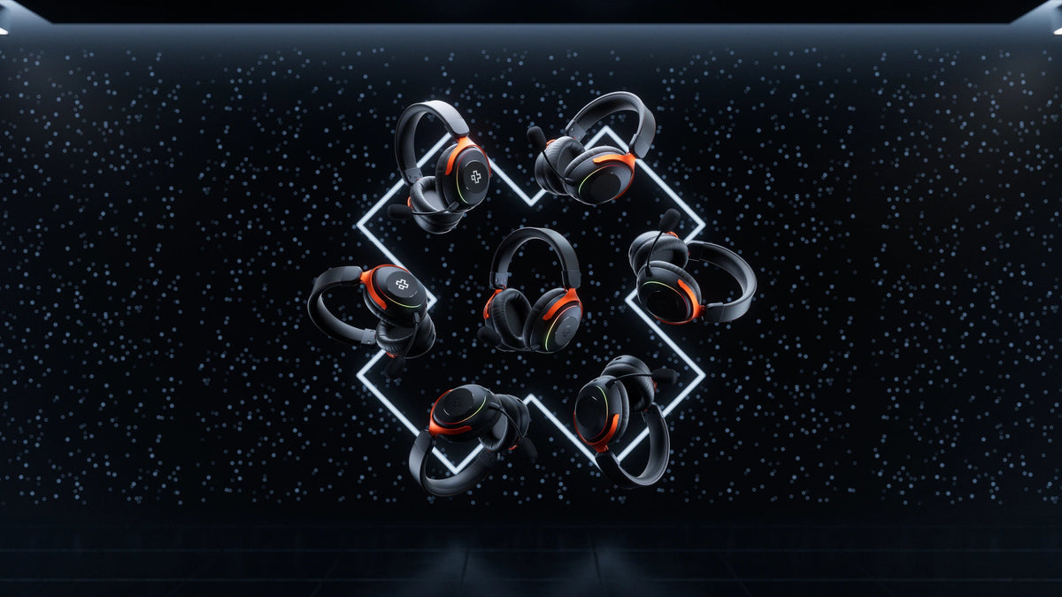 QwertyKey Pulse vezeték nélküli gamer headset, háromféle csatlakozás, RGB, szoftver, mikrofon AI zajszűréssel