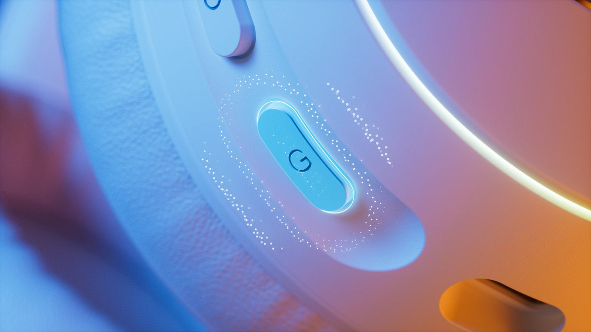 QwertyKey Pulse White vezeték nélküli gamer headset, háromféle csatlakozás, RGB, szoftver, mikrofon AI zajszűréssel