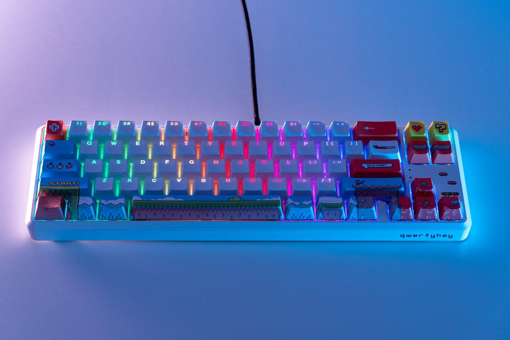 QwertyKey65 Arcade – mechanikus gamer billentyűzet, hot-swap, Full RGB
