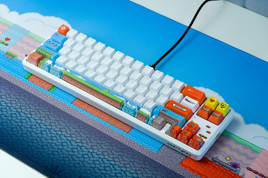 QwertyKey65 Arcade – mechanikus gamer billentyűzet, hot-swap, Full RGB
