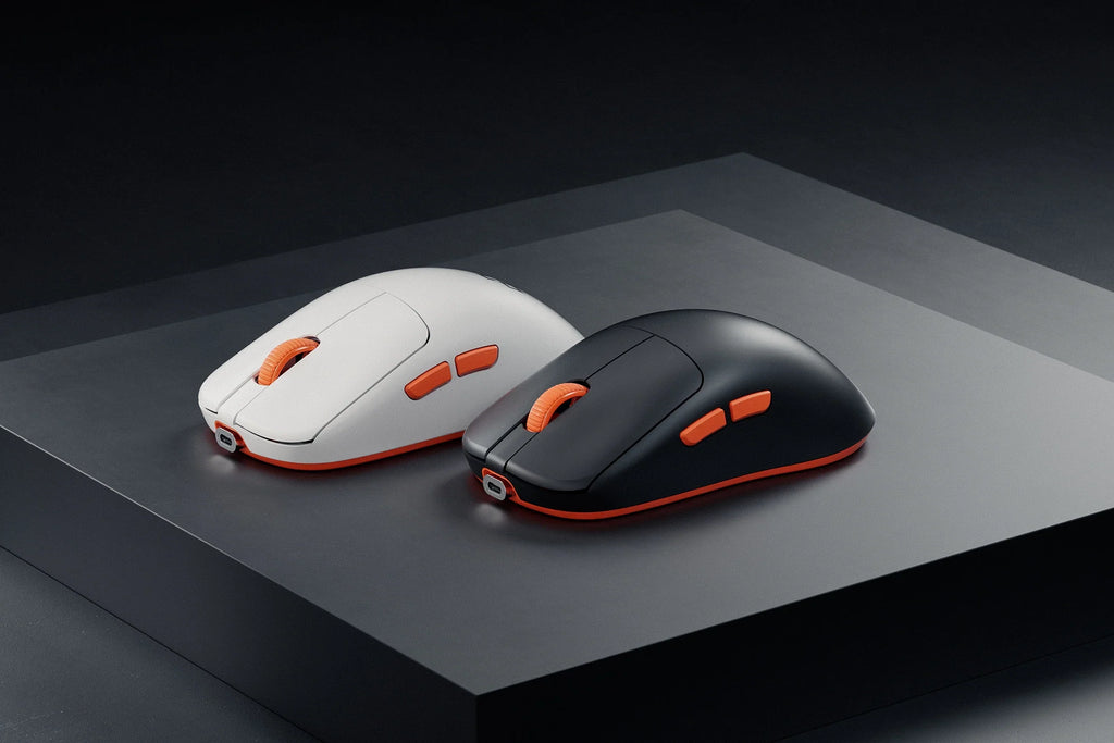QwertyKey Falcon White 8K vezeték nélküli gamer egér, 30 000 DPI, háromféle csatlakozás, Bluetooth, PixArt 3950