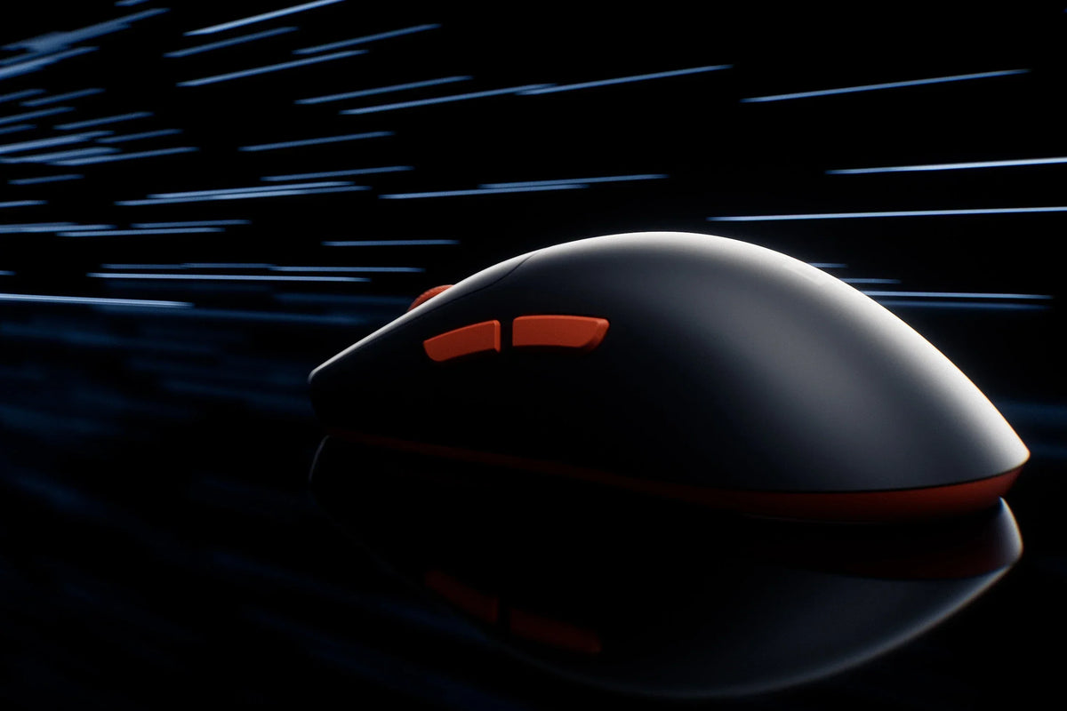 QwertyKey Falcon Black 8K vezeték nélküli gamer egér, 30 000 DPI, háromféle csatlakozás, Bluetooth, PixArt 3950