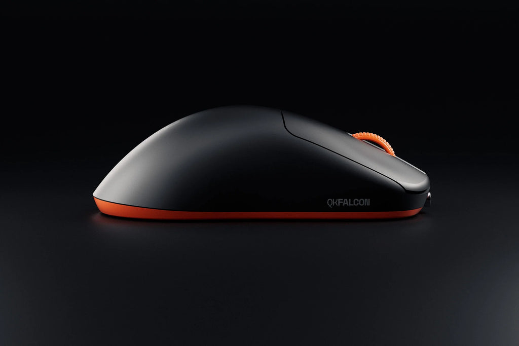 QwertyKey Falcon Black 8K vezeték nélküli gamer egér, 30 000 DPI, háromféle csatlakozás, Bluetooth, PixArt 3950