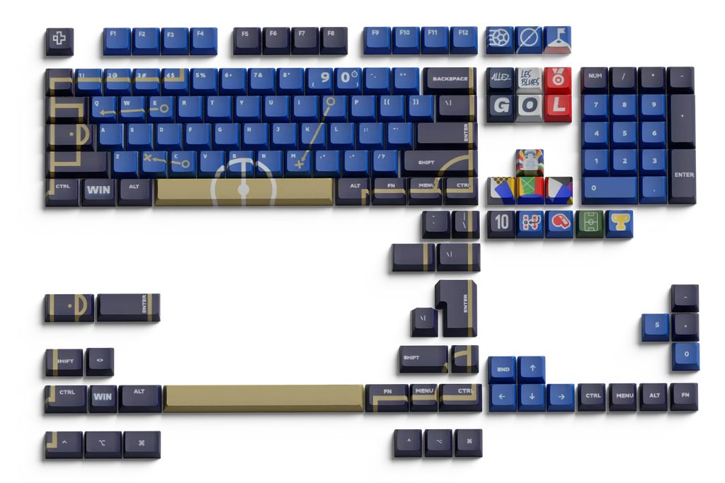QwertyKey Euro 2024 Franciaország XDA profilú PBT keycap szett