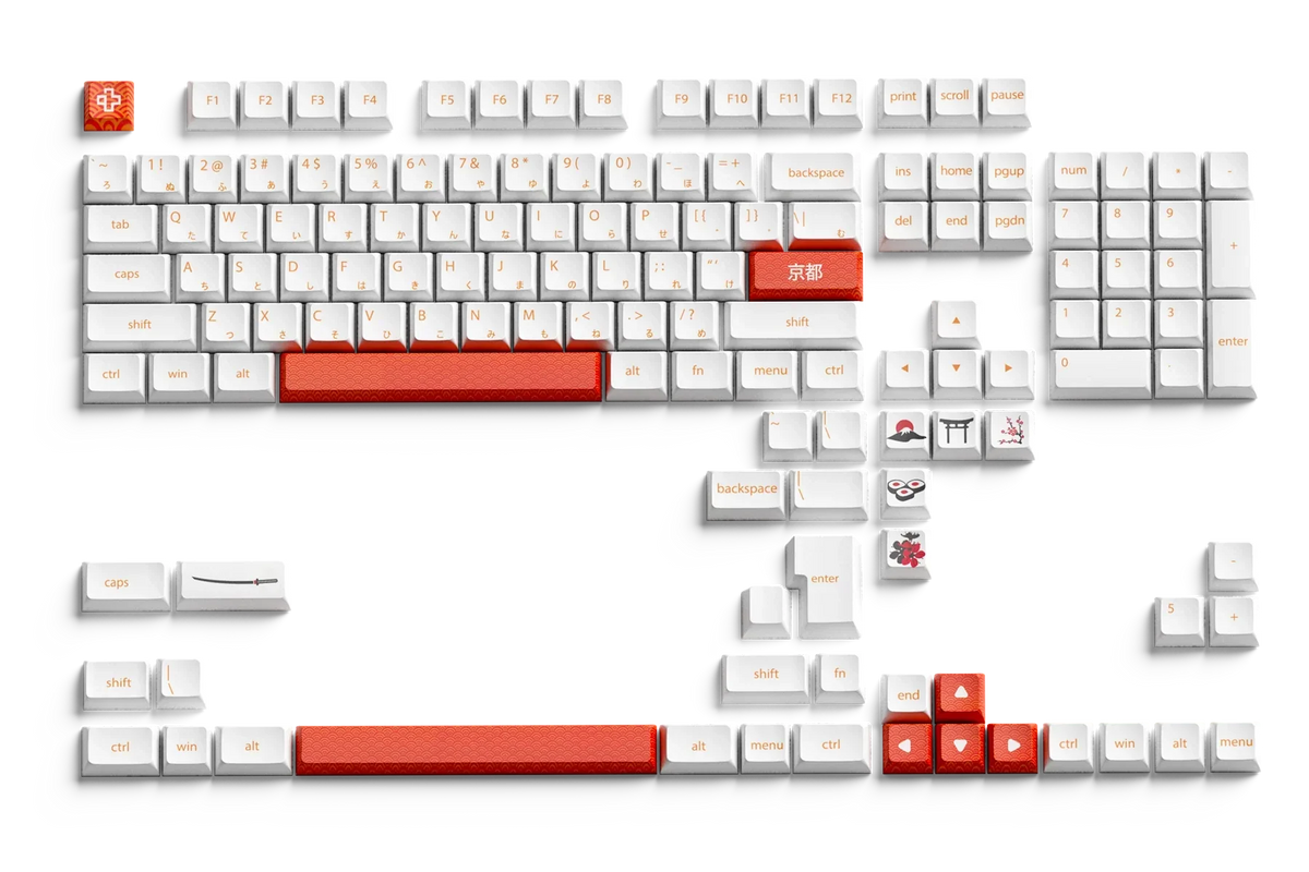 QwertyKey Kyoto XDA profilú PBT keycap szett