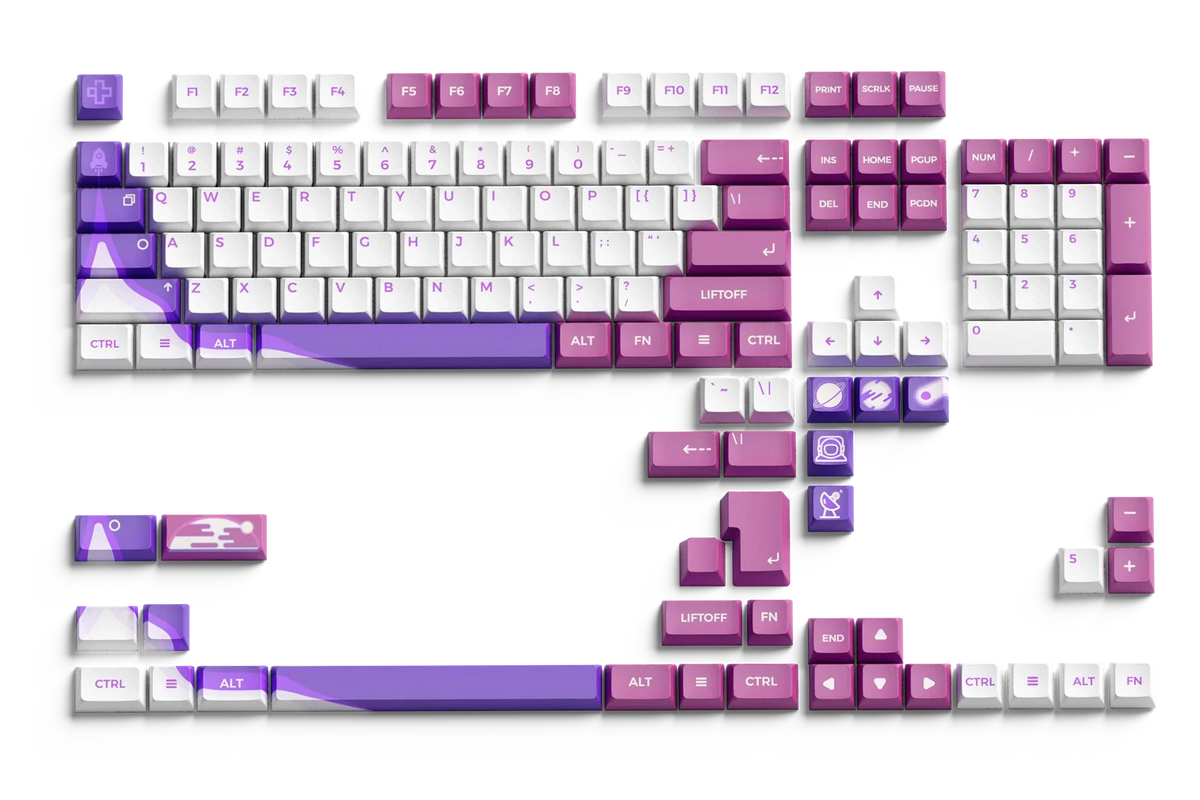 QwertyKey LiftOff XDA profilú PBT keycap szett
