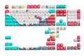 QwertyKey Octopus White OEM profilú PBT keycap szett