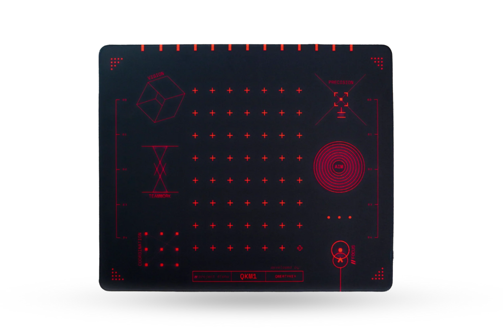 QwertyKey QKM1 gamer asztali egérpad, vízálló, varrott szélek, 4 mm, csúszásmentes gumitalp