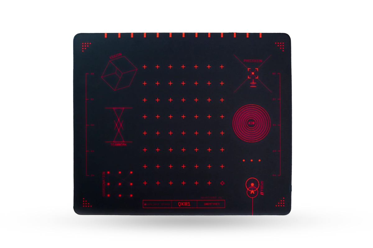 QwertyKey QKM1 gamer asztali egérpad, vízálló, varrott szélek, 4 mm, csúszásmentes gumitalp