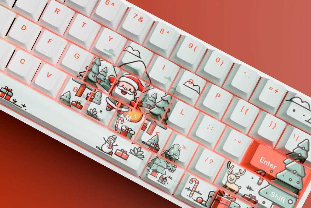 QwertyKey Santa – karácsonyi mechanikus gamer billentyűzet, hot-swap