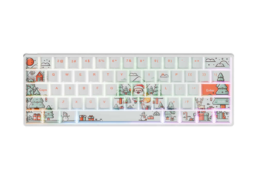 QwertyKey Santa – karácsonyi mechanikus gamer billentyűzet, hot-swap