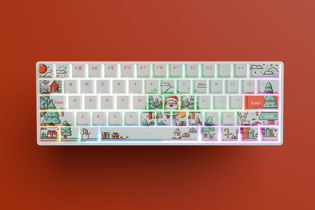QwertyKey Santa – karácsonyi mechanikus gamer billentyűzet, hot-swap