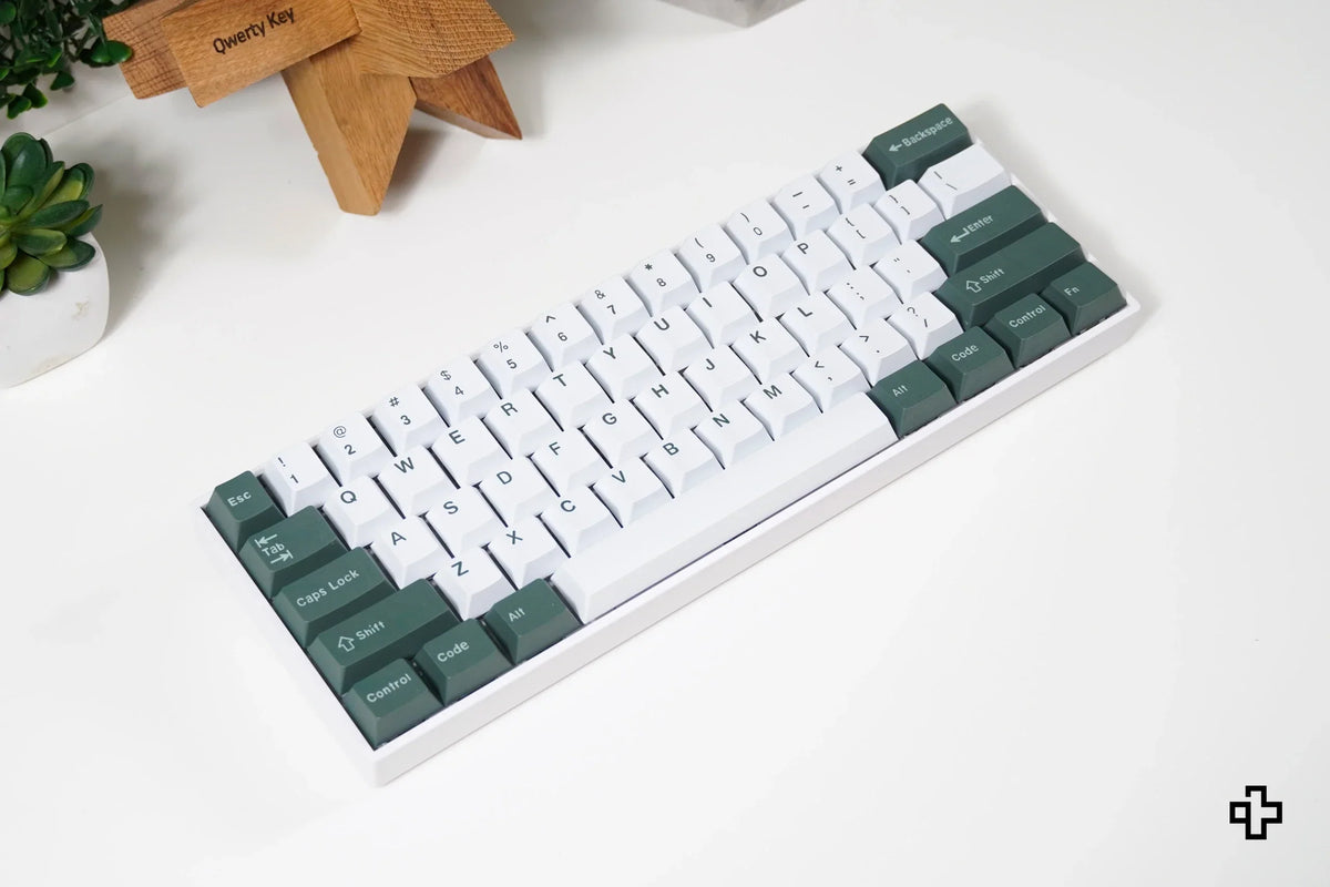 QWERTY Olive V2 PBT double-shot keycap szett