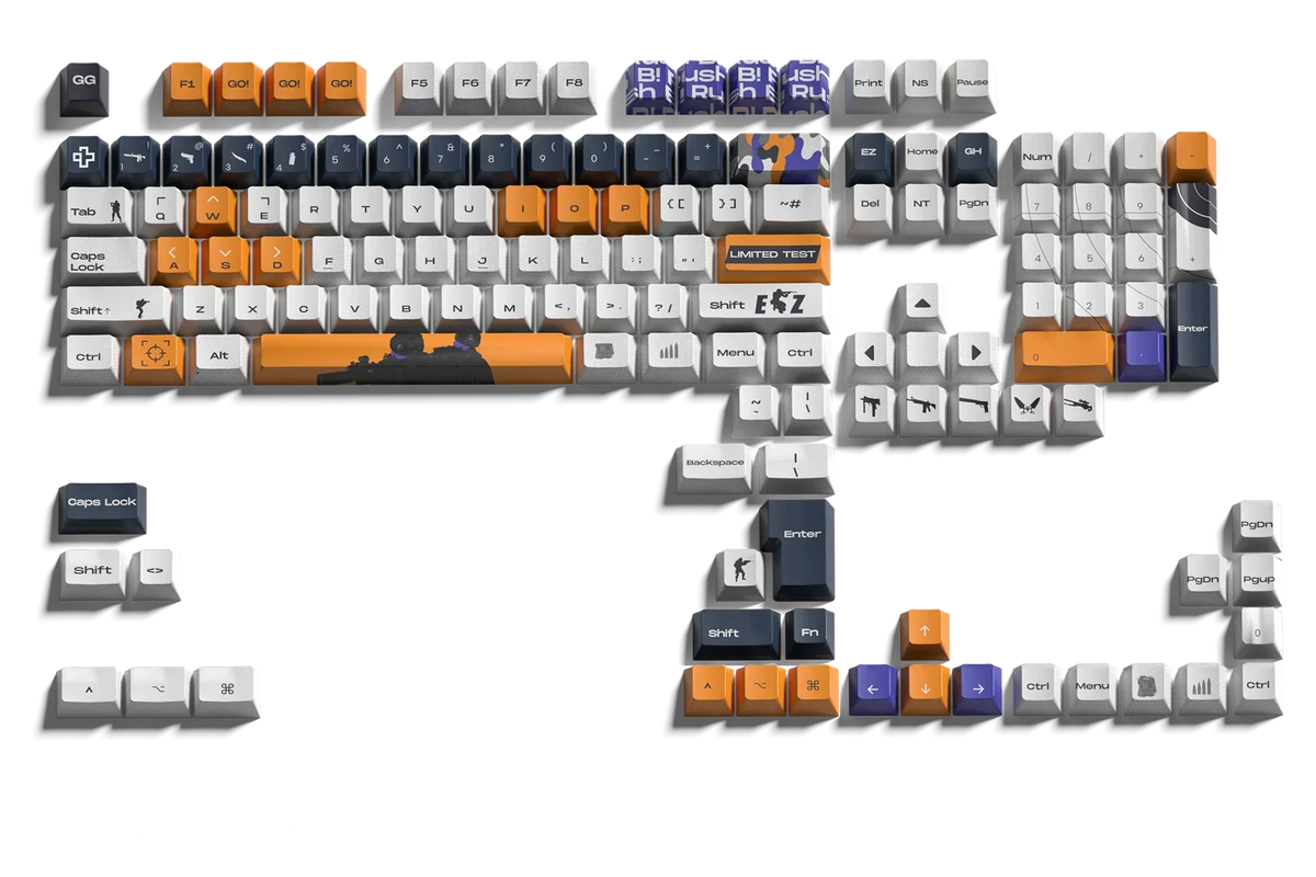 QwertyKey CS dye-sub Cherry profilú keycap szett