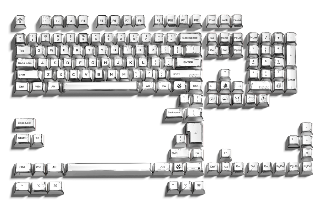 QwertyKey Manga Cherry profilú PBT keycap szett