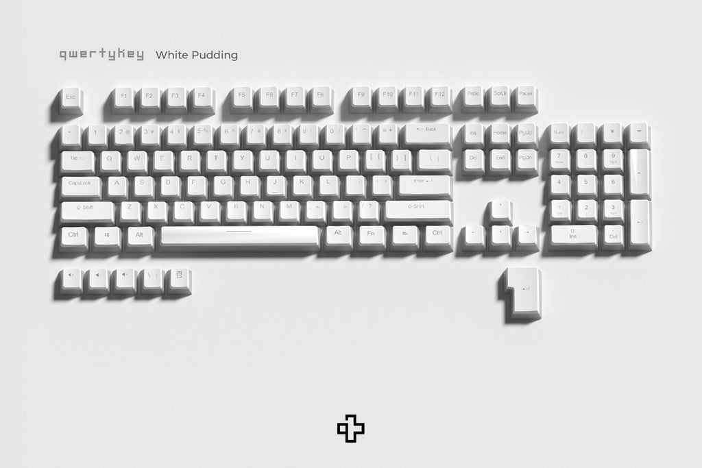 White Pudding áttetsző OEM profilú PBT keycap szett