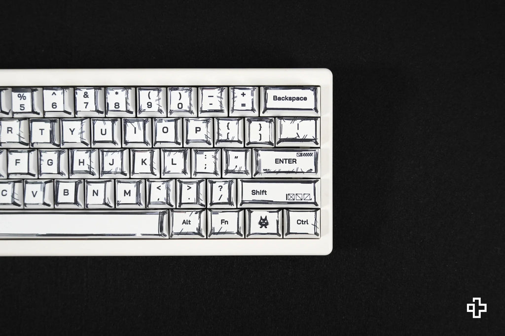 QwertyKey Manga Cherry profilú PBT keycap szett