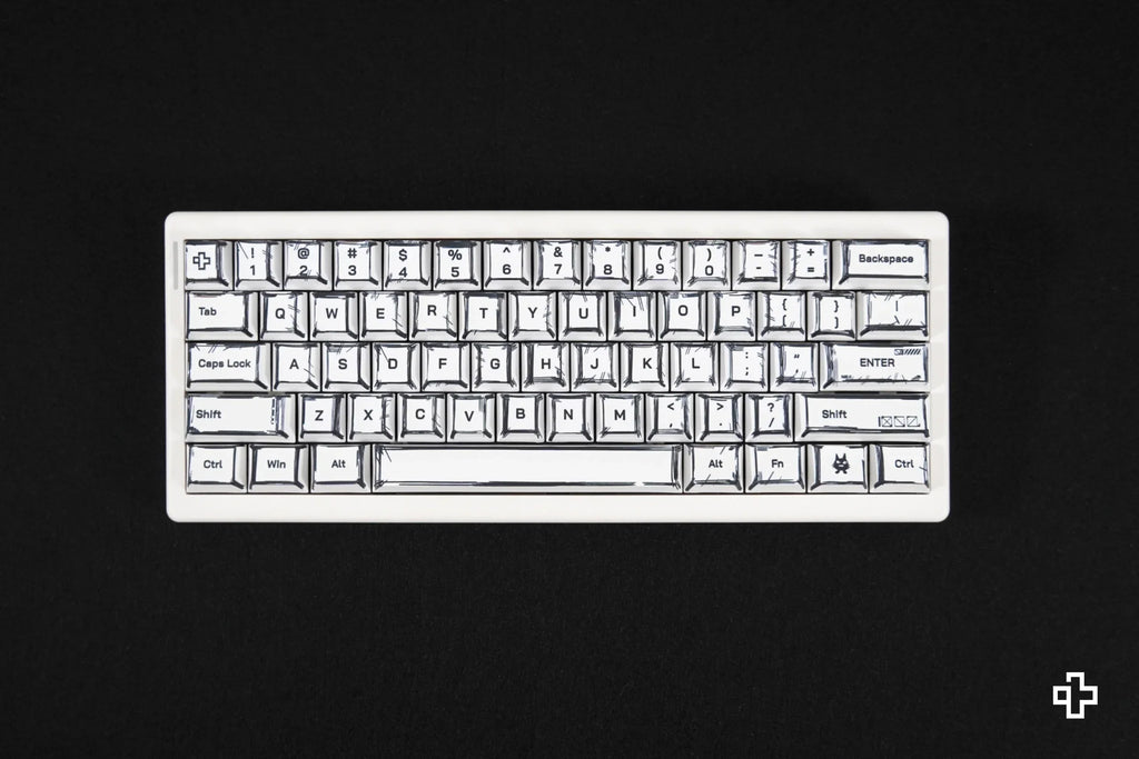 QwertyKey Manga Cherry profilú PBT keycap szett