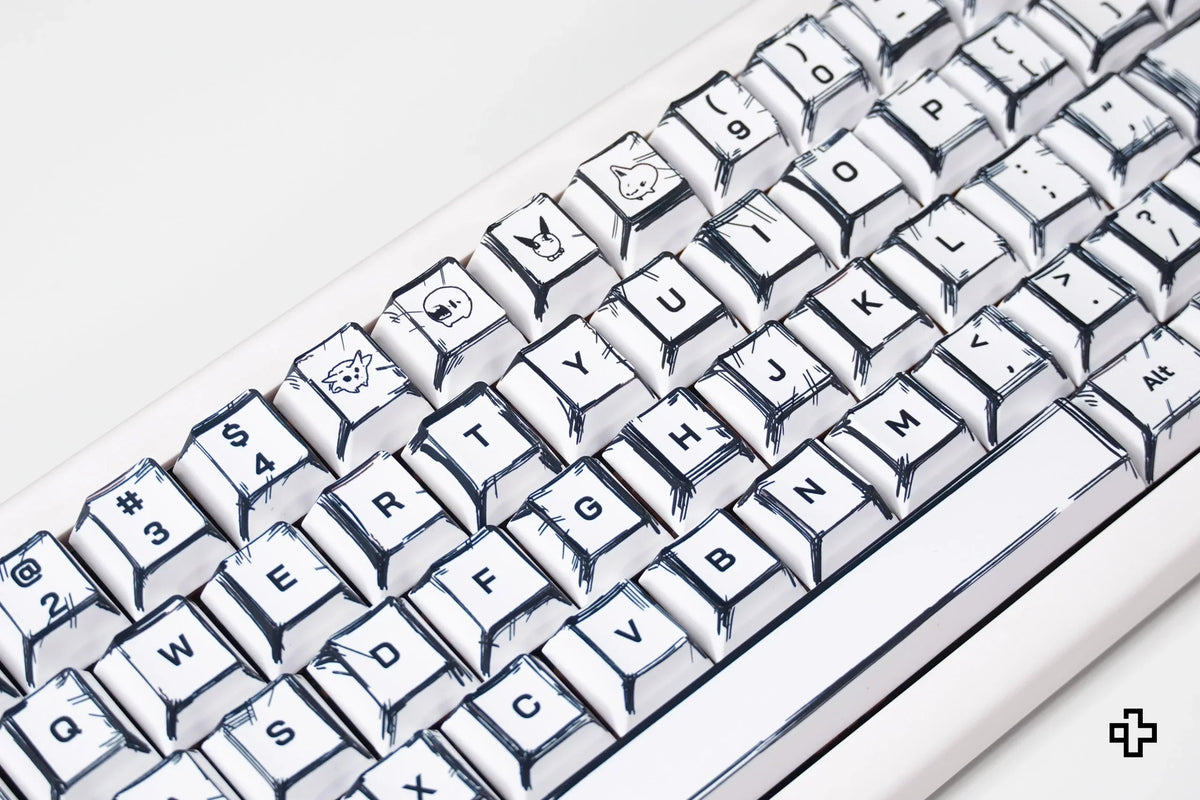 QwertyKey Manga Cherry profilú PBT keycap szett