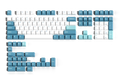 QwertyKey Iceberg PBT double-shot OEM profilú keycap szett