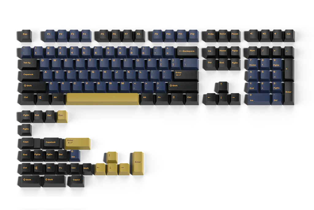 QwertyKey Ramses PBT double-shot OEM profilú keycap szett