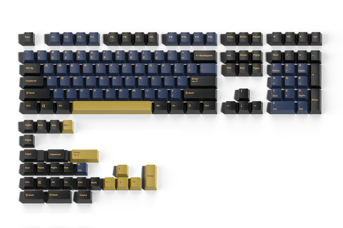 QwertyKey Ramses PBT double-shot OEM profilú keycap szett