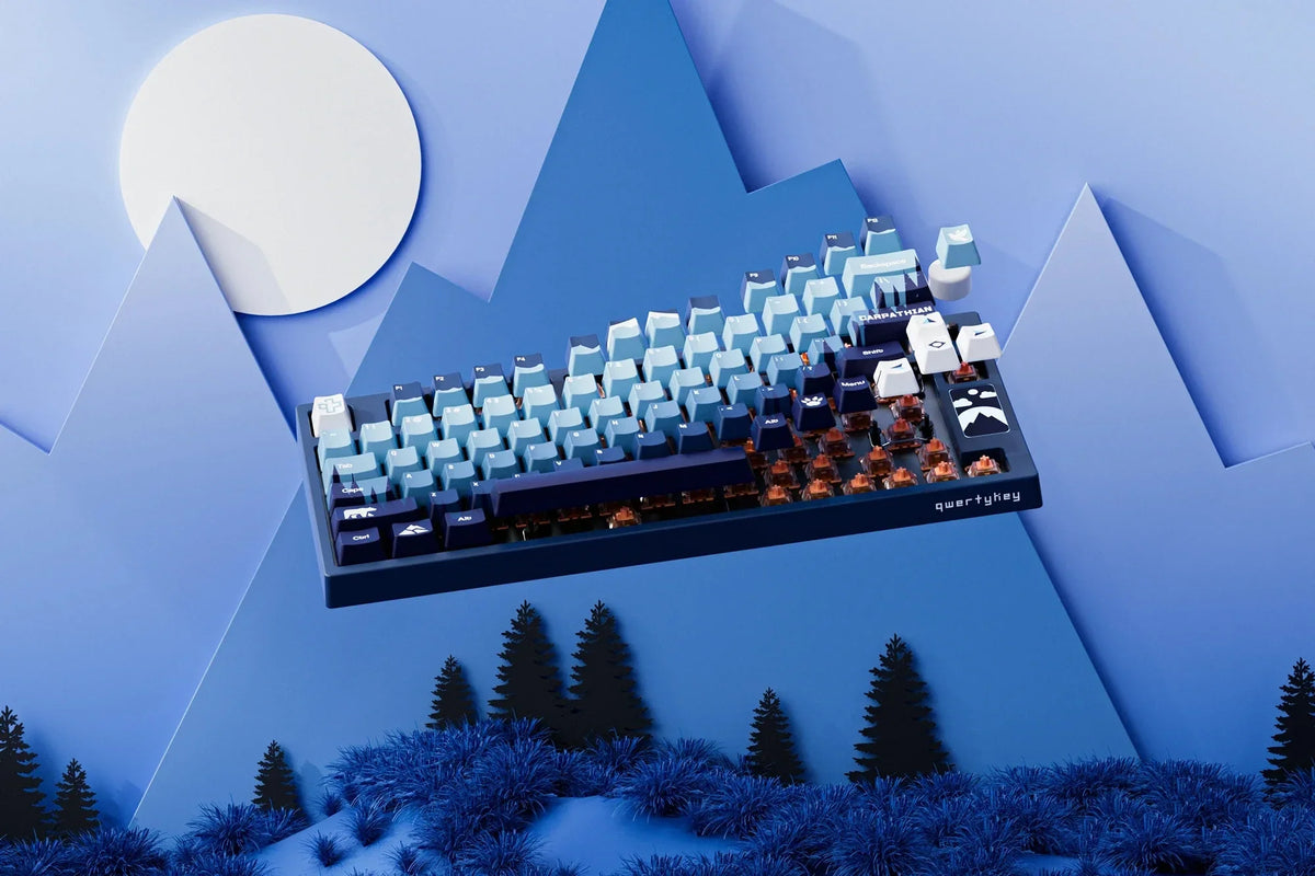 QwertyKey75 Carpathian – vezeték nélküli mechanikus gamer billentyűzet, hot-swap, Full RGB, QMK/VIA, gasket mount
