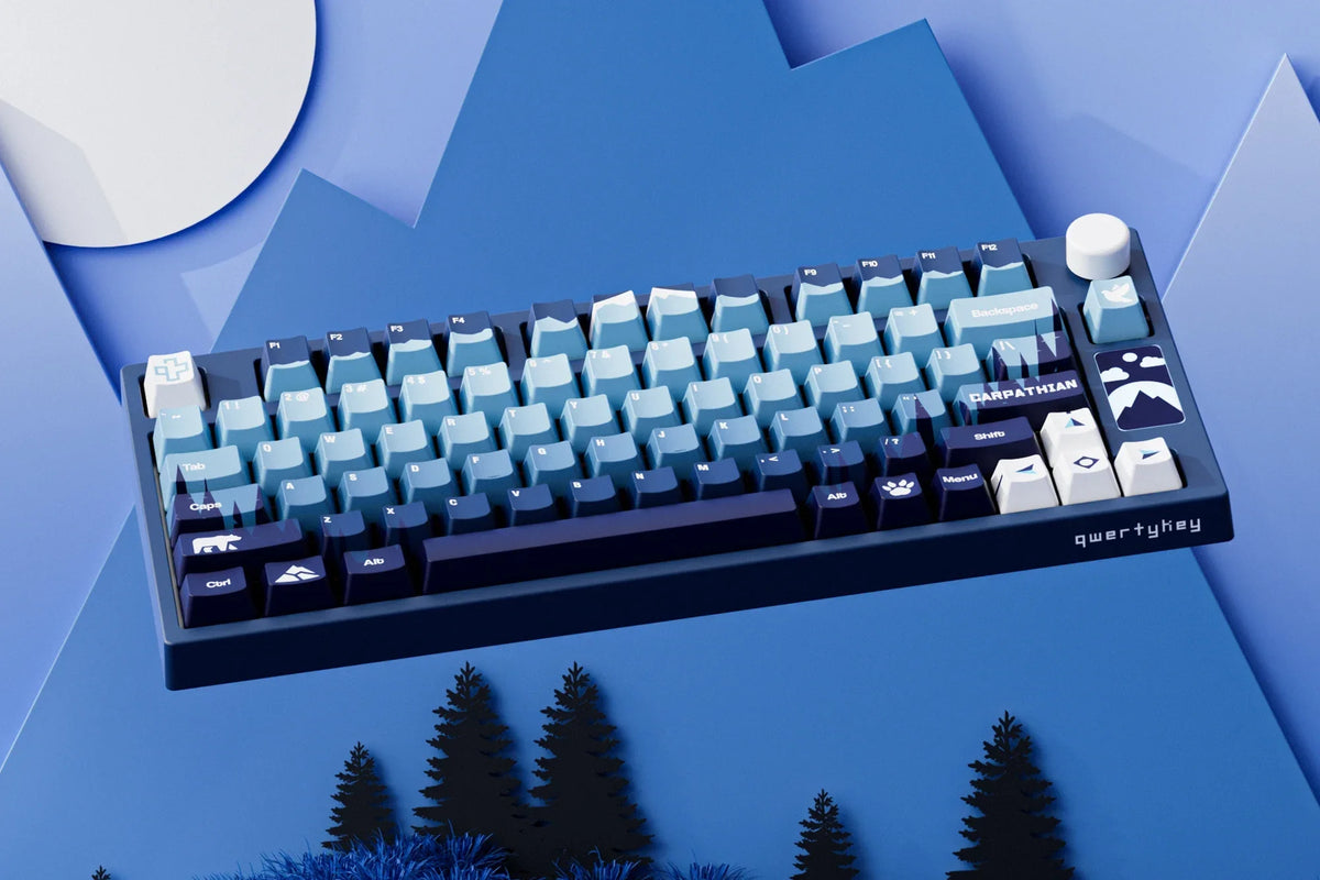 QwertyKey75 Carpathian – vezeték nélküli mechanikus gamer billentyűzet, hot-swap, Full RGB, QMK/VIA, gasket mount