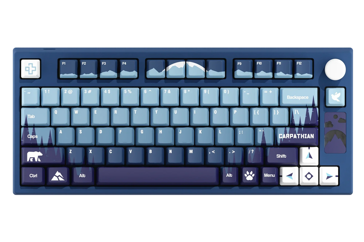 QwertyKey75 Carpathian – vezeték nélküli mechanikus gamer billentyűzet, hot-swap, Full RGB, QMK/VIA, gasket mount