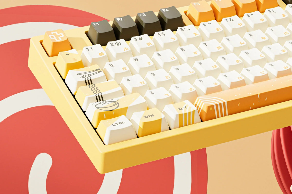 QwertyKey75 Ramen – vezeték nélküli mechanikus gamer billentyűzet, hot-swap, Full RGB, gasket mount