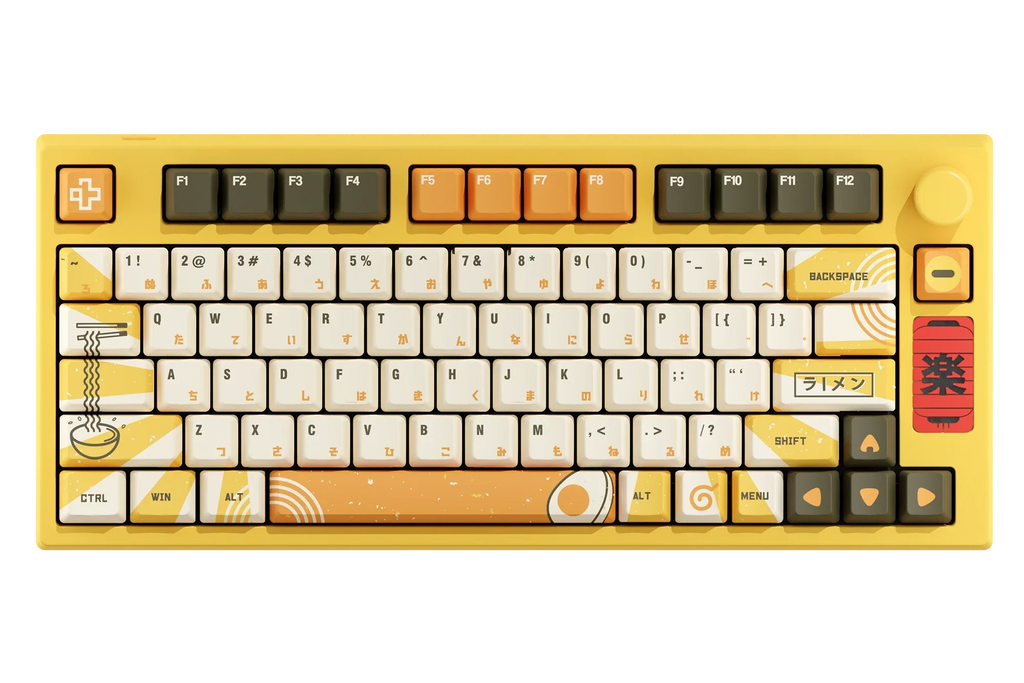 QwertyKey75 Ramen – vezeték nélküli mechanikus gamer billentyűzet, hot-swap, Full RGB, gasket mount