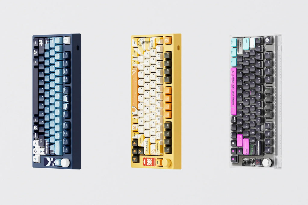 QwertyKey75 Ramen – vezeték nélküli mechanikus gamer billentyűzet, hot-swap, Full RGB, gasket mount