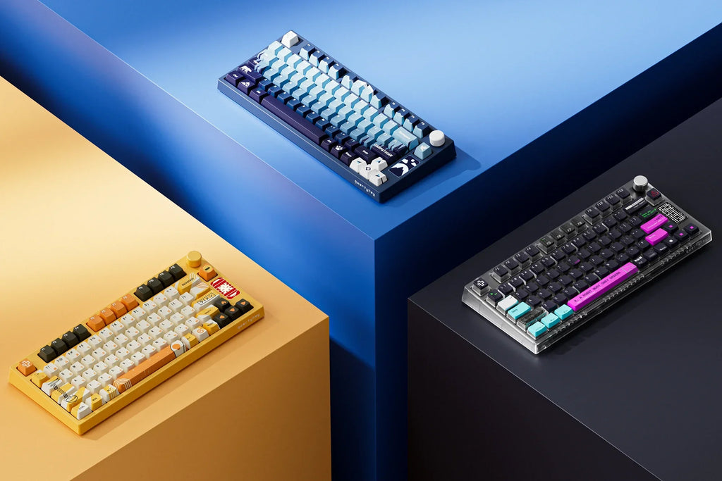 QwertyKey75 Ramen – vezeték nélküli mechanikus gamer billentyűzet, hot-swap, Full RGB, gasket mount