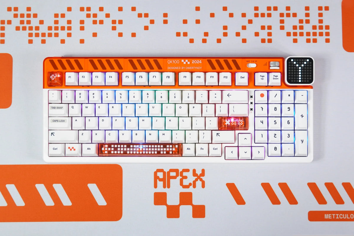 QwertyKey Apex gamer asztali egérpad, vízálló, varrott szélek, 4 mm, csúszásmentes gumitalp