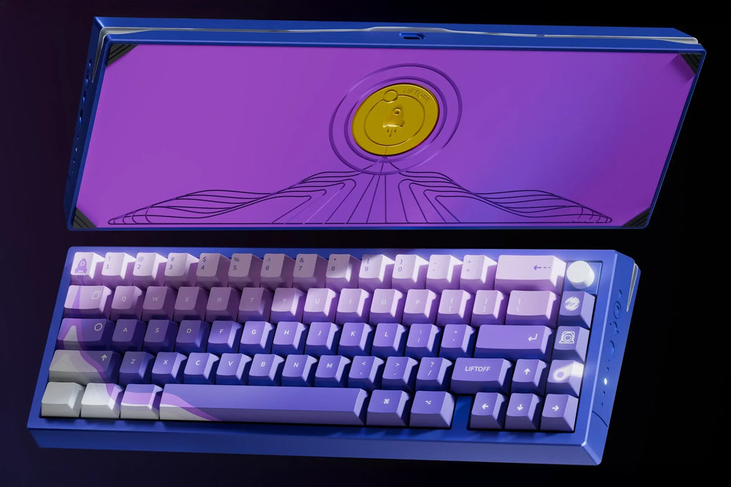 QwertyKey x Meletrix Zoom65 V3 Liftoff – custom alumínium billentyűzet, vezeték nélküli, Full RGB, QMK/VIA