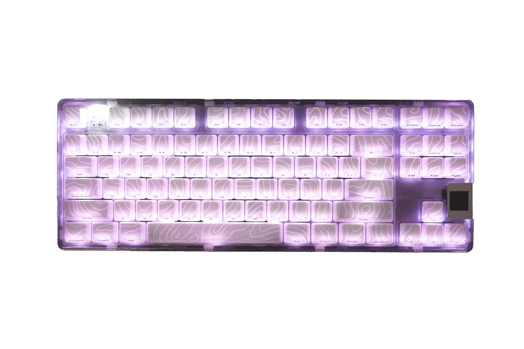 QwertyKey Topographic White IMD technológiás keycap szett