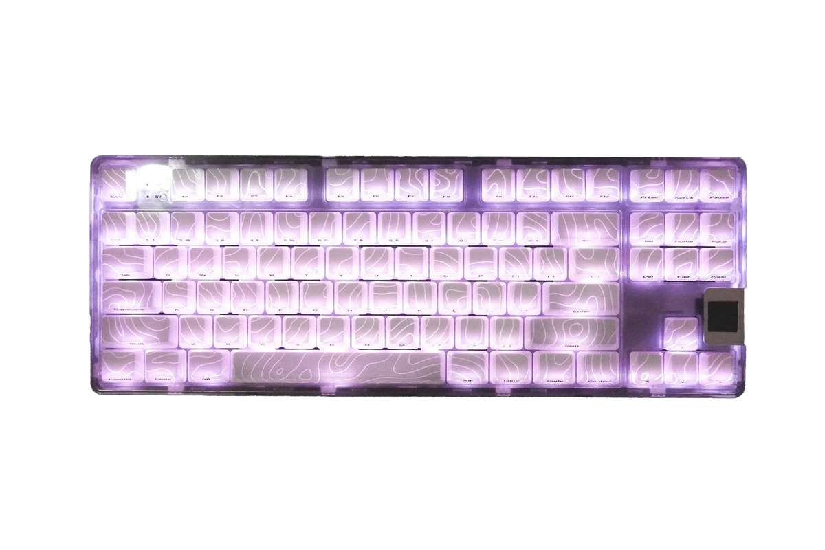 QwertyKey Topographic White IMD technológiás keycap szett