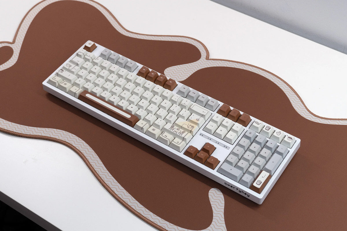 QwertyKey Coffee dye-sub keycap szett, Cherry profil