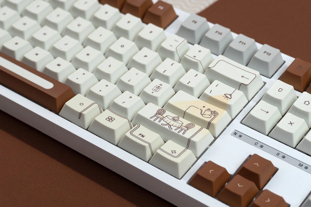 QwertyKey Coffee dye-sub keycap szett, Cherry profil