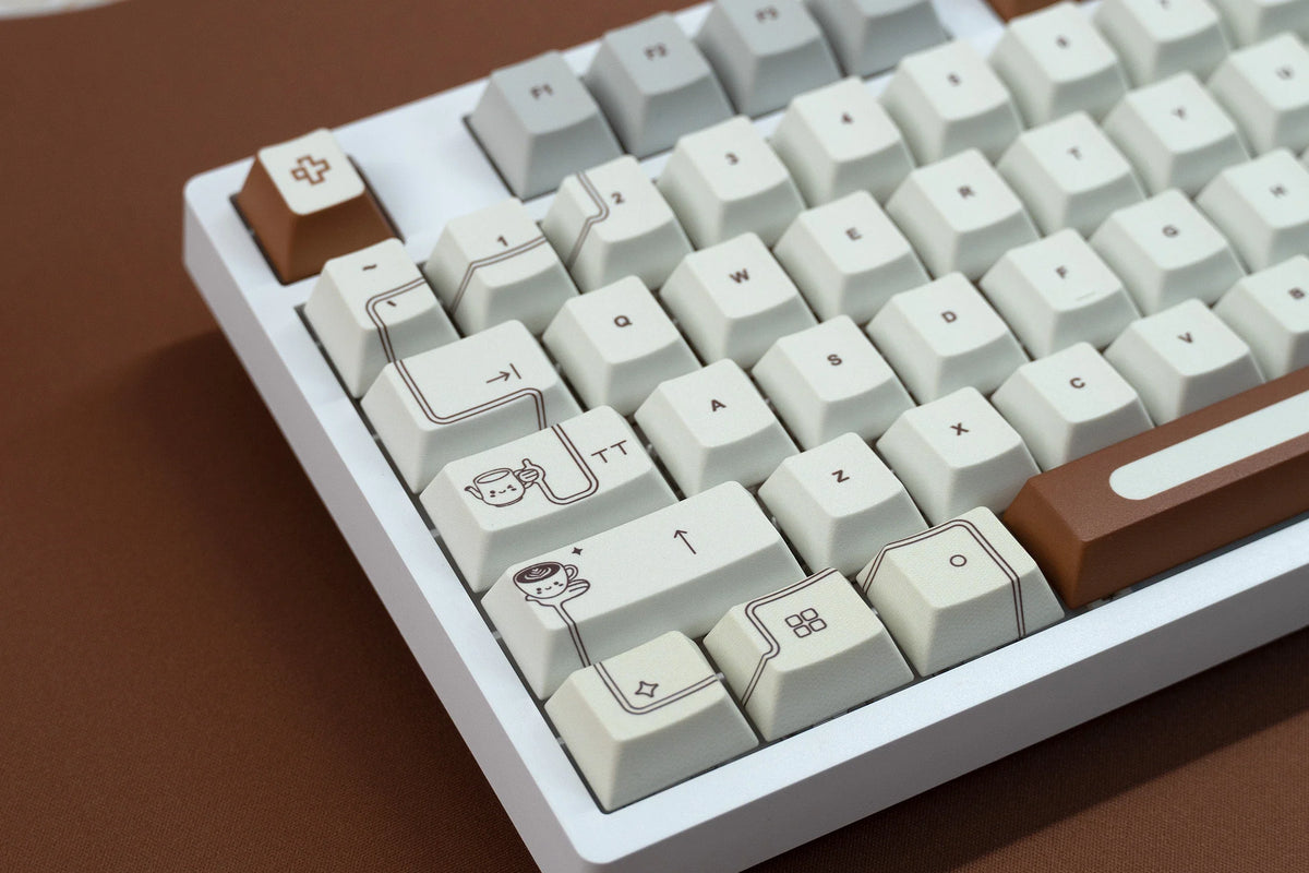 QwertyKey Coffee dye-sub keycap szett, Cherry profil
